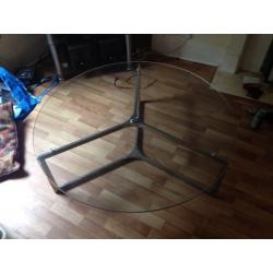 Glass coffee table, a/v unit and kitchen table in great condition