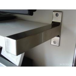 IKEA brushed steel shelf brackets , shelf 80x20cm