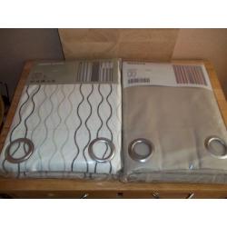 IKEA MERETE PAIR OF CURTAINS AND PAIR OF HENNY RANND CURTAINS DELUX BOTH WIDTH 145cm ,300cm