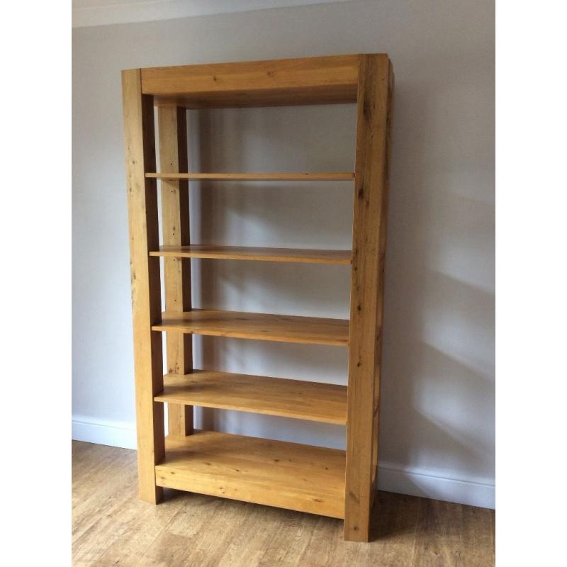 Solid oak display unit