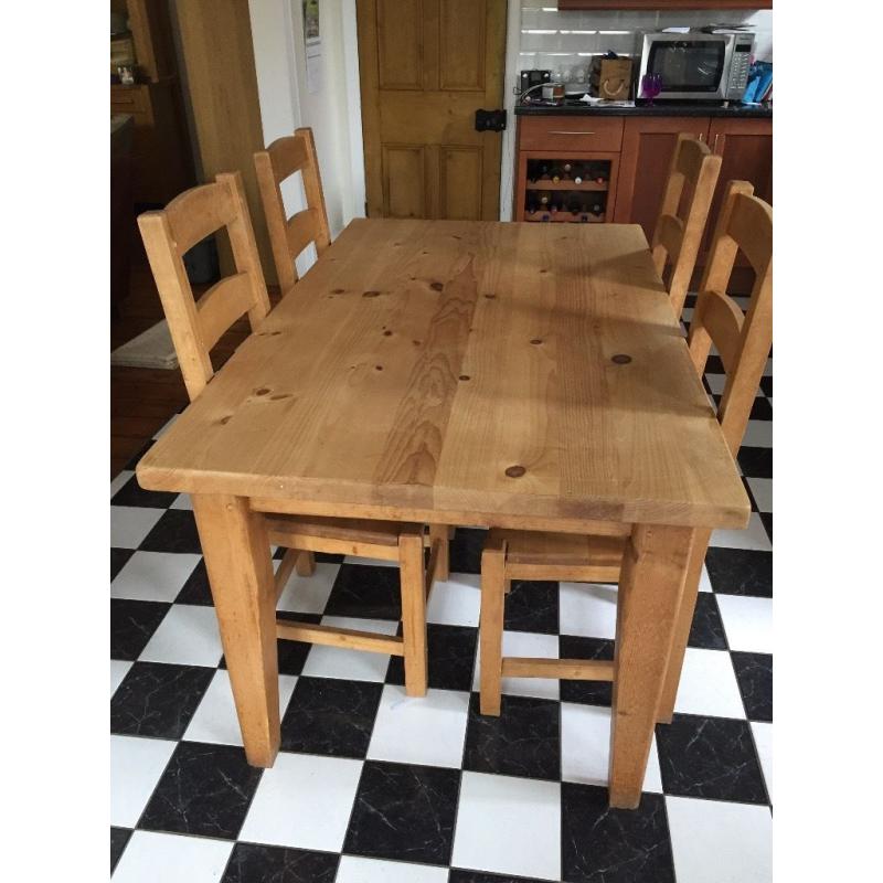 Solid Pine Table and Chairs