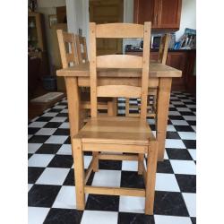 Solid Pine Table and Chairs