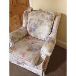 Floral armchair