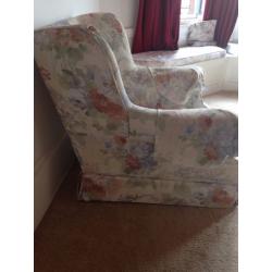 Floral armchair