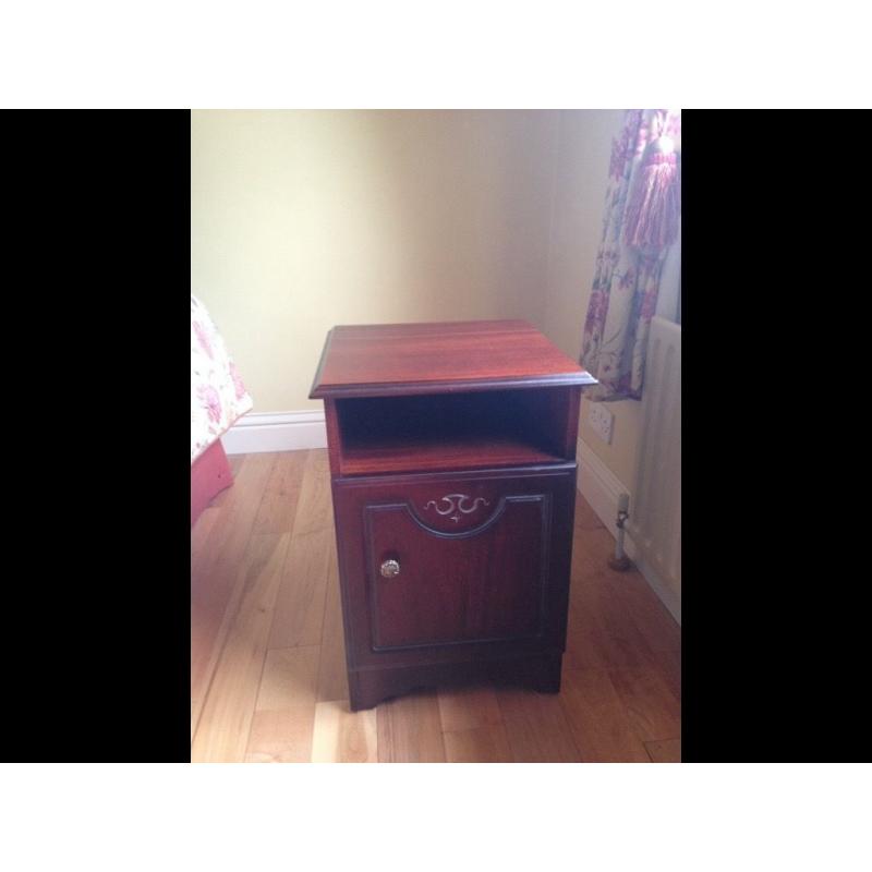 Rossmore Bedside Cabinet, solid mahogany.