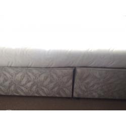 Double bed frame with free red headboard