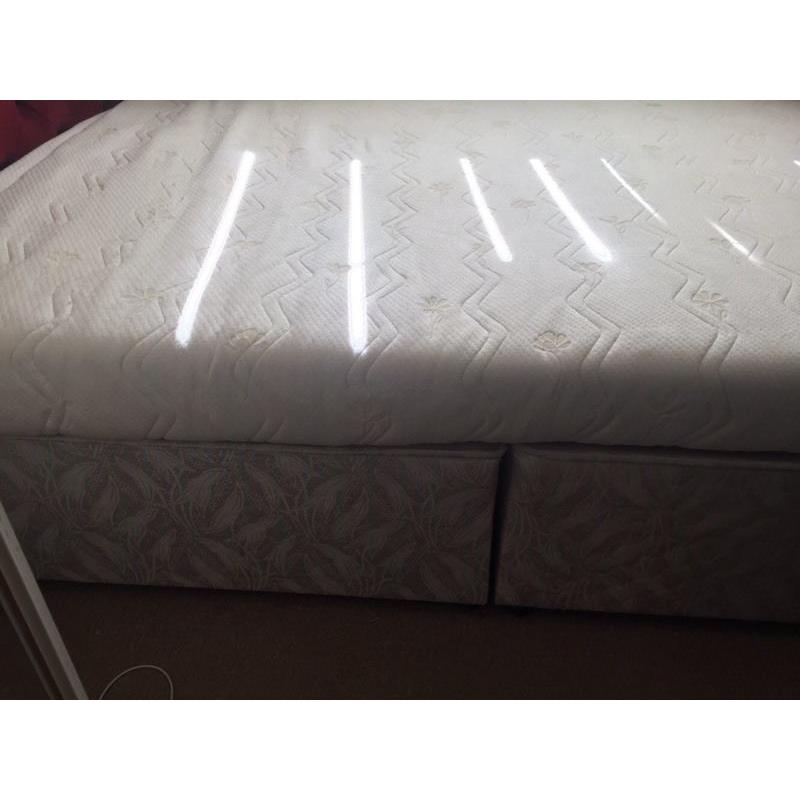 Double bed frame with free red headboard