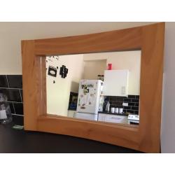 Solid wood mirror next