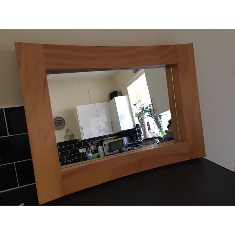 Solid wood mirror next