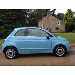 2013 13 FIAT 500 LOUNGE TWINAIR 875 STOP/START BLUE 1 LADY OWNER