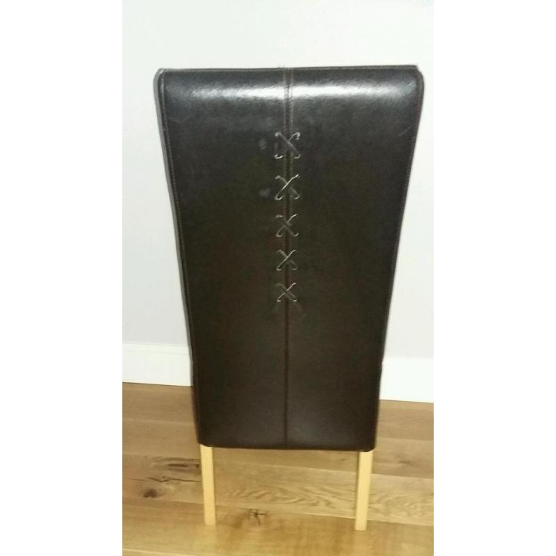 SIX Leather Dinning Chairs