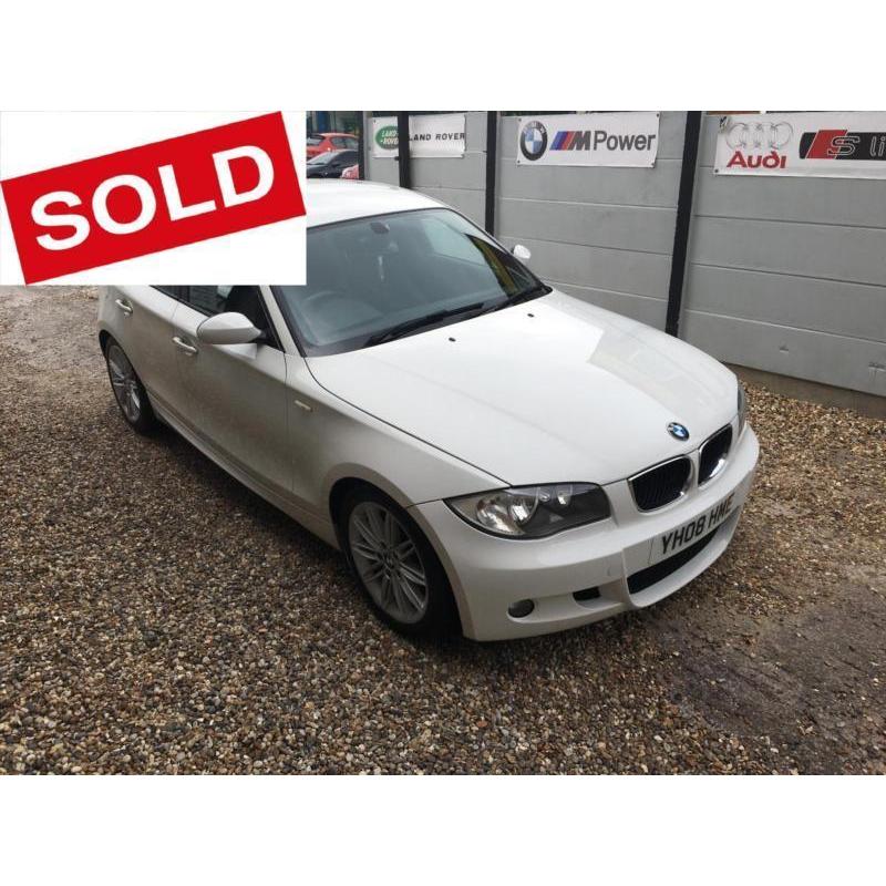 BMW 118 2.0TD 2008MY D M Sport WHITE 1 PREVIOUS OWNER