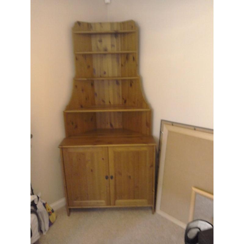 Pine corner unit / bookcase