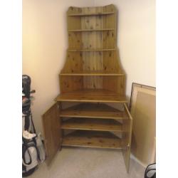 Pine corner unit / bookcase