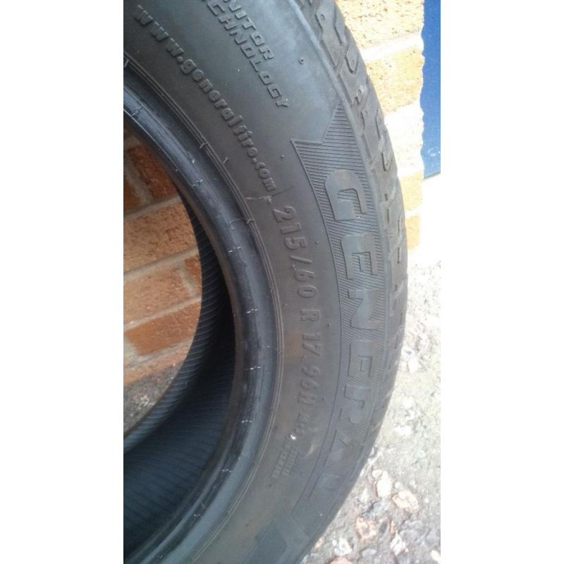 Altima used tyres 215/60 R17