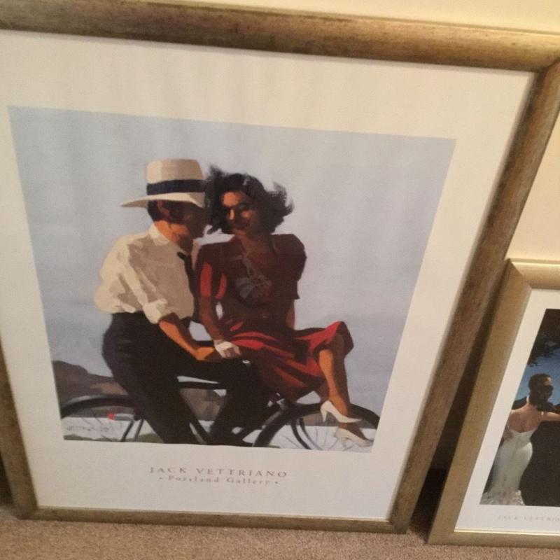 3 x Jack Vettriano framed prints