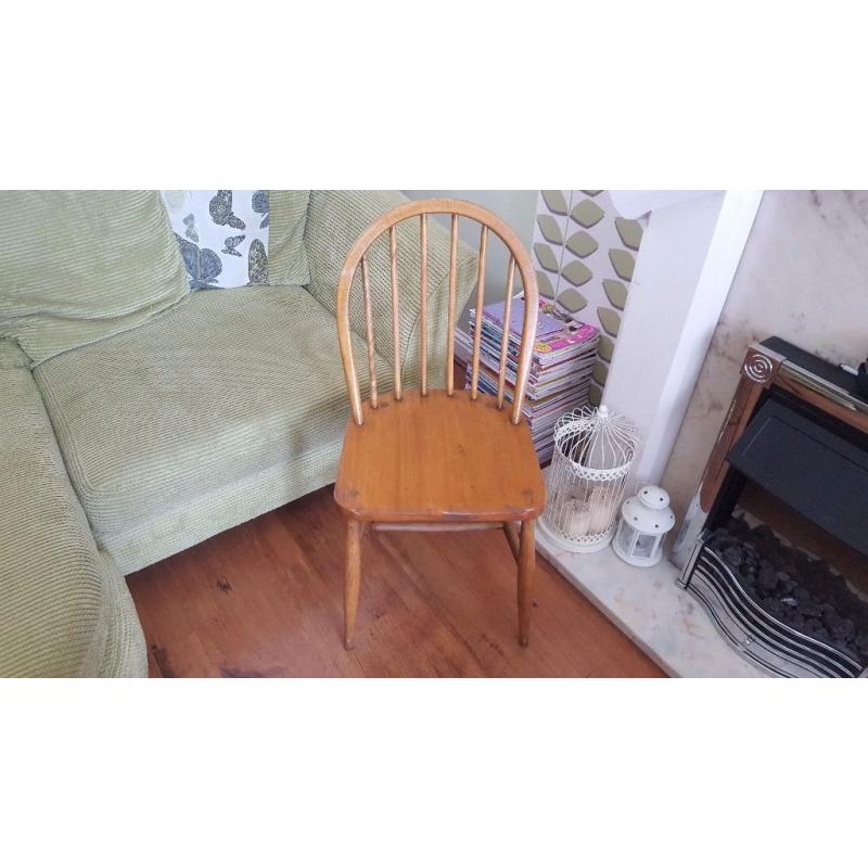 Vintage Retro Style Ercol Style Country Cottage Style Chair Bedside Table Hall Dining Chair