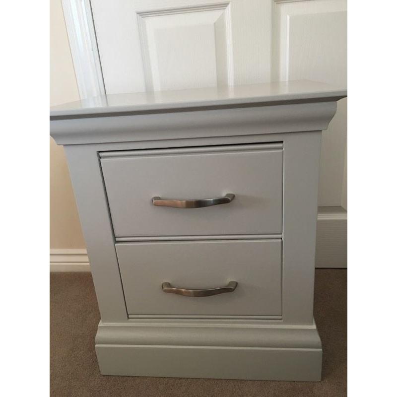 GORGEOUS GREY BEDSIDE DRAWERS CABINET