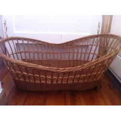 3 Large Vintage Wicker Baskets in Clean Condition, Home Decor, Garden, Shop, Craft Fair