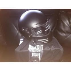 Brand new bandit fighter matt black helmet