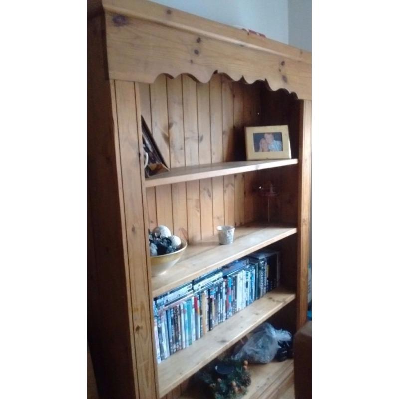 Large bookcase distressed wood