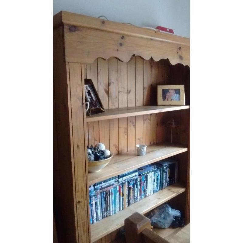 Large bookcase distressed wood