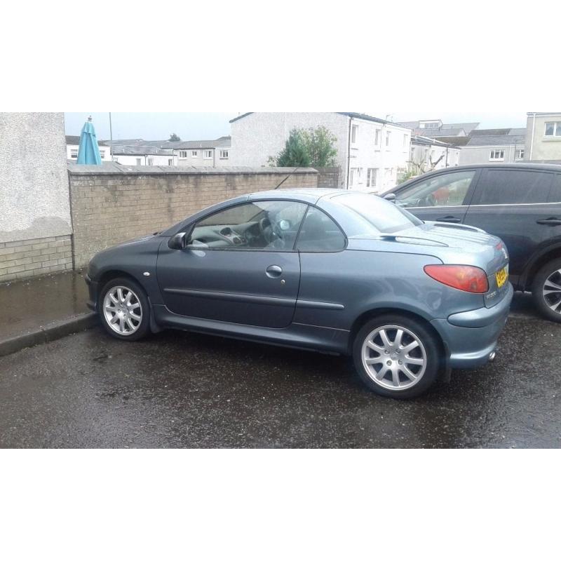 peugoet 206cc convertible diesel 1560cc grey 55 plate 995 no offers may swap