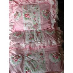 Stunning Pink Dolls Pram Set & Canopy Cover And Blankets