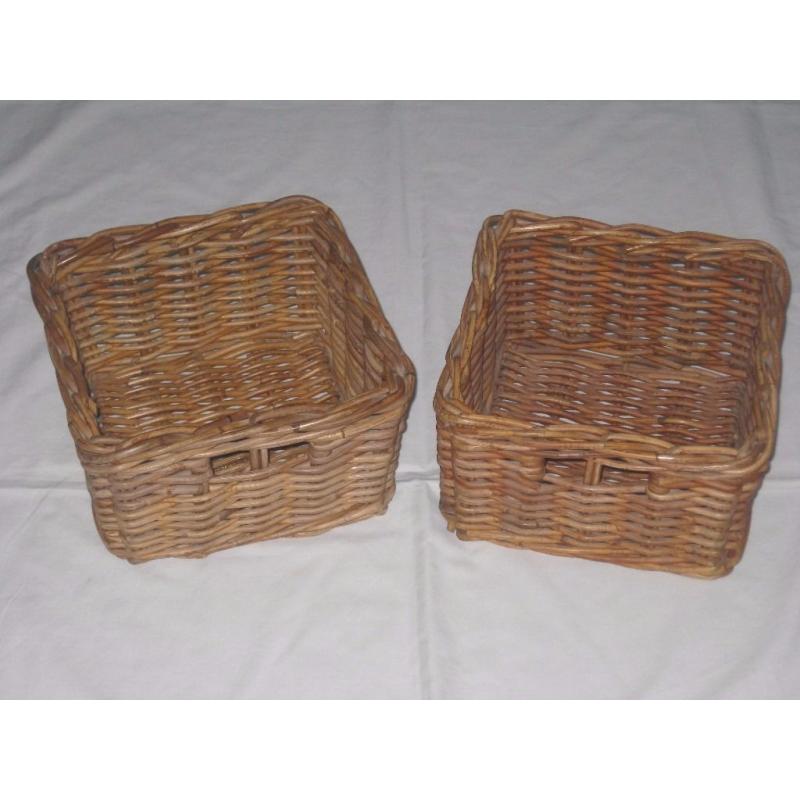 2 IKEA Wicker Storage Baskets