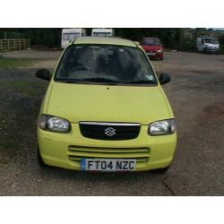 04 REG SUZUKI ALTO 1.1 GL 5 DOOR IN YELLOW MOT FAILURE REQUIRES SOME WORK