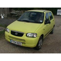 04 REG SUZUKI ALTO 1.1 GL 5 DOOR IN YELLOW MOT FAILURE REQUIRES SOME WORK