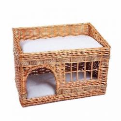 CAT BASKET BED DEN WICKER