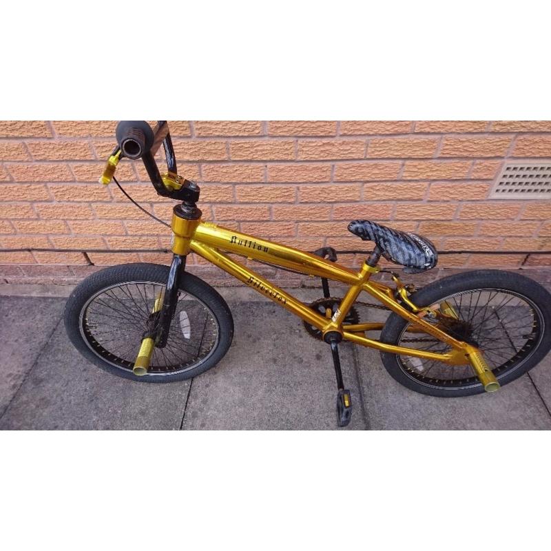 Silverfox bullion gold bmx bike