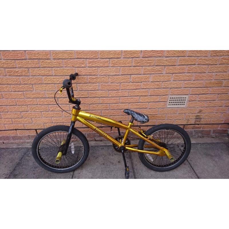 Silverfox bullion gold bmx bike