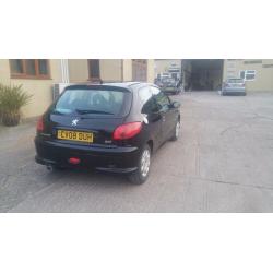 Peugeot 206 Black Manual Good Conditon 2008 MOT till next year