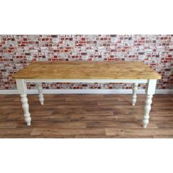 Reclaimed Rustic Farmhouse Pine Kitchen Dining Tables Wood Timber