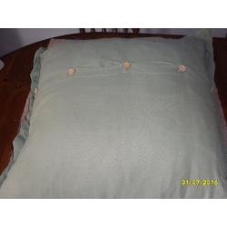 3 large patterned cushions and two plain covers