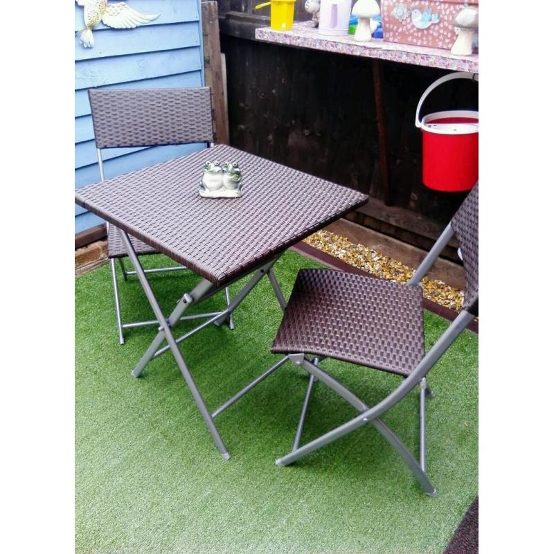 Garden rattan bistro set