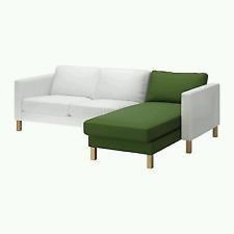 IKEA KARLSTAD chaise lounge green slipcover