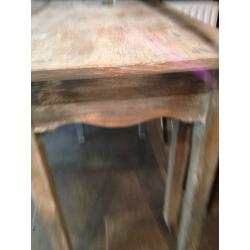 Attractive solid wood drop leaf table