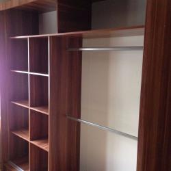 Wardrobe with 2 sliding mirror doors