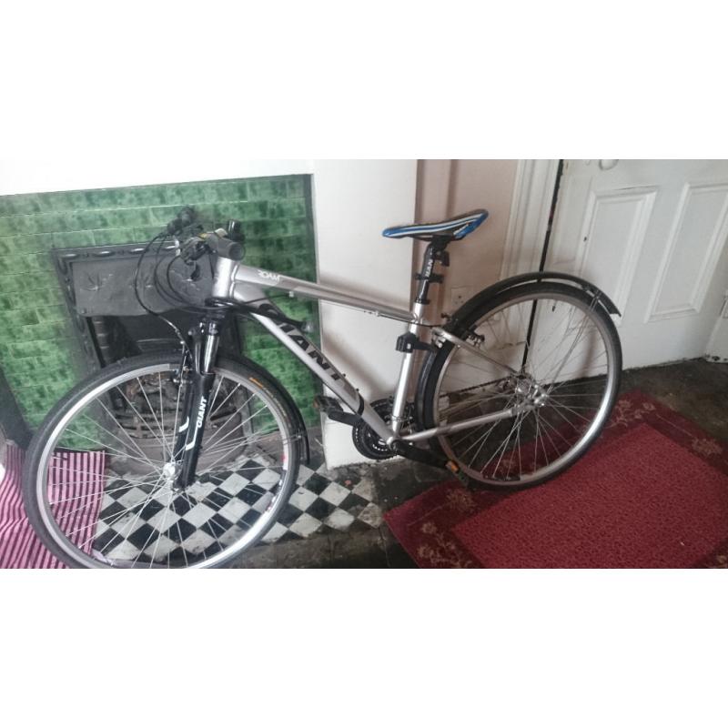 Giant X-Road Roam Bike + Bike Lock with Key + fairly new Continental tyres fitted - Great condition