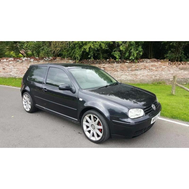 VW GOLF GT TDI 2003, 150 BHP. THREE DOOR. 100,000 MILES. BLACK WITH IVORY LEATHER.