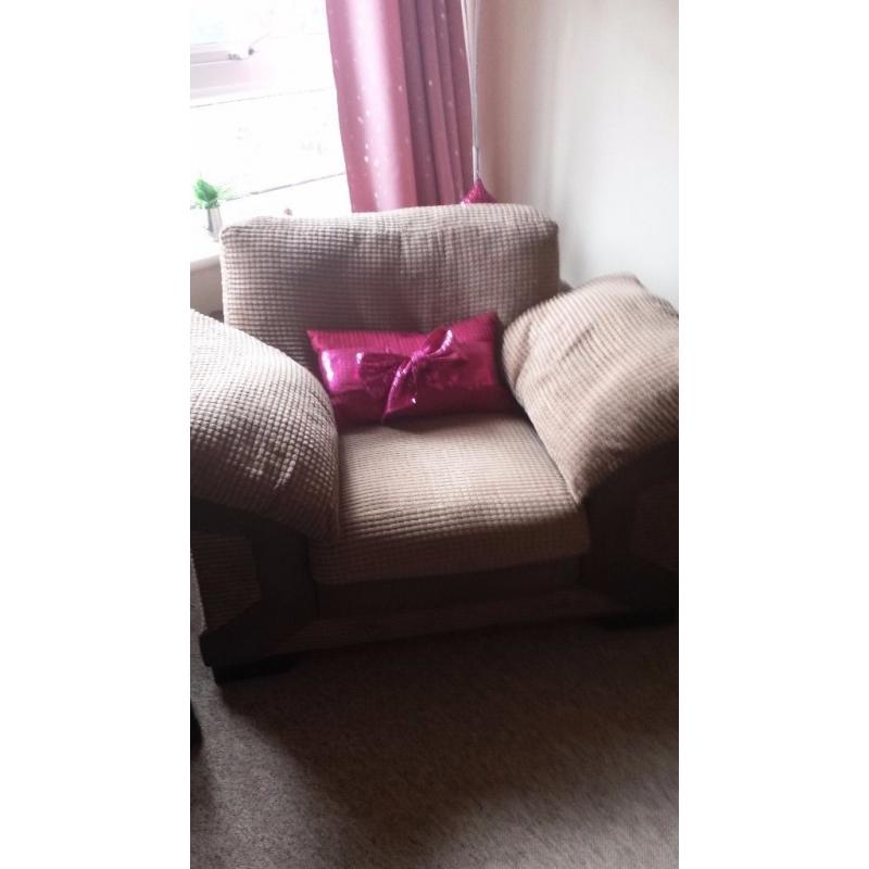 3 Seater and Chair good condition.