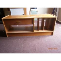 Jack n Jill Hi Fi Coffee Table with Drawer & Vinyl LP Record Storage, Under Shelf, Castors Shabby