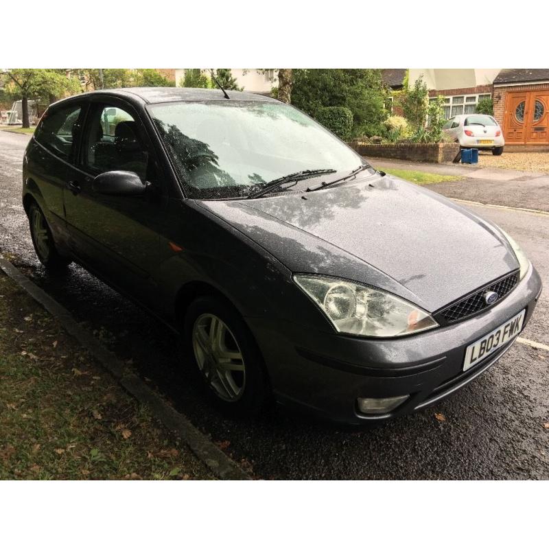 Ford Focus Zetec 1596cc 5 speed manual 3 door hatchback 03 Plate 31/07/2003 Grey