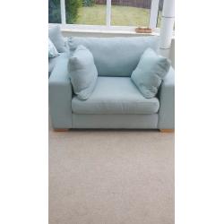 Next teal Sonoma snuggle chair (sofa, 2 seater)