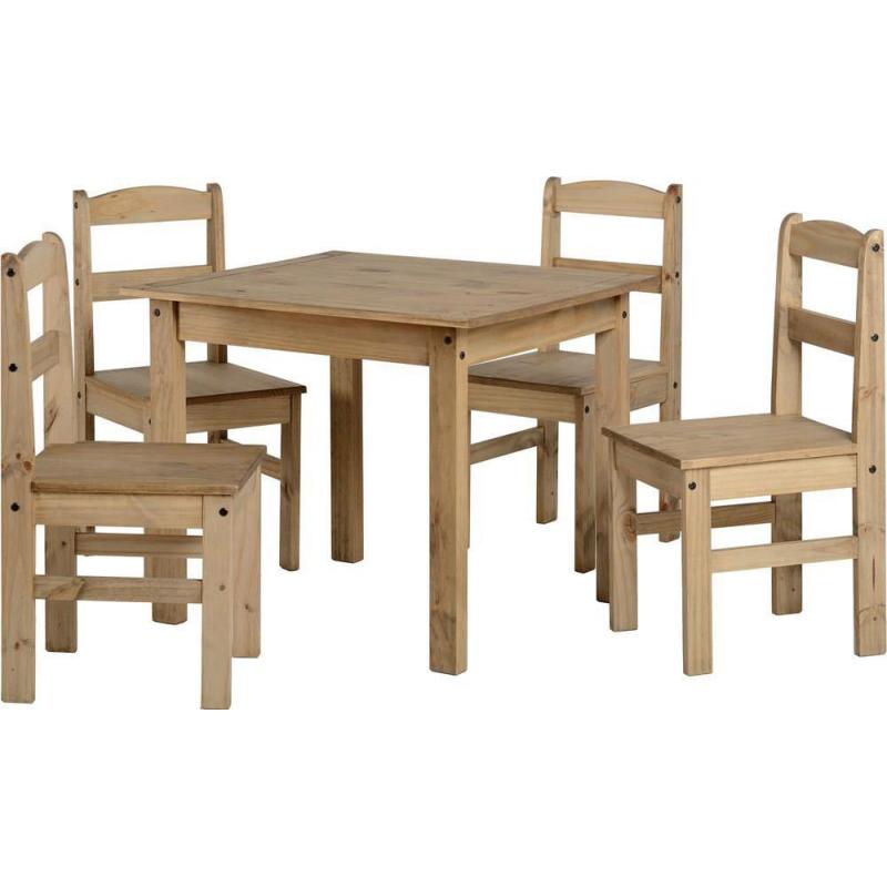 BRAND NEW maxican pine wooden dining table set with 4 chairs