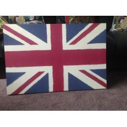 Large Union Jack canvas and large Union Jack cushion