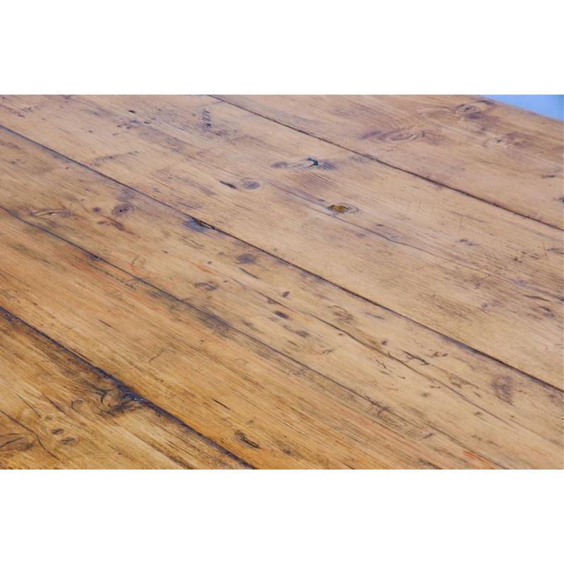 Pine Reclaimed Solid 3ft Square Table Turned Leg Painted Rustic Farmhouse Dining Kitchen